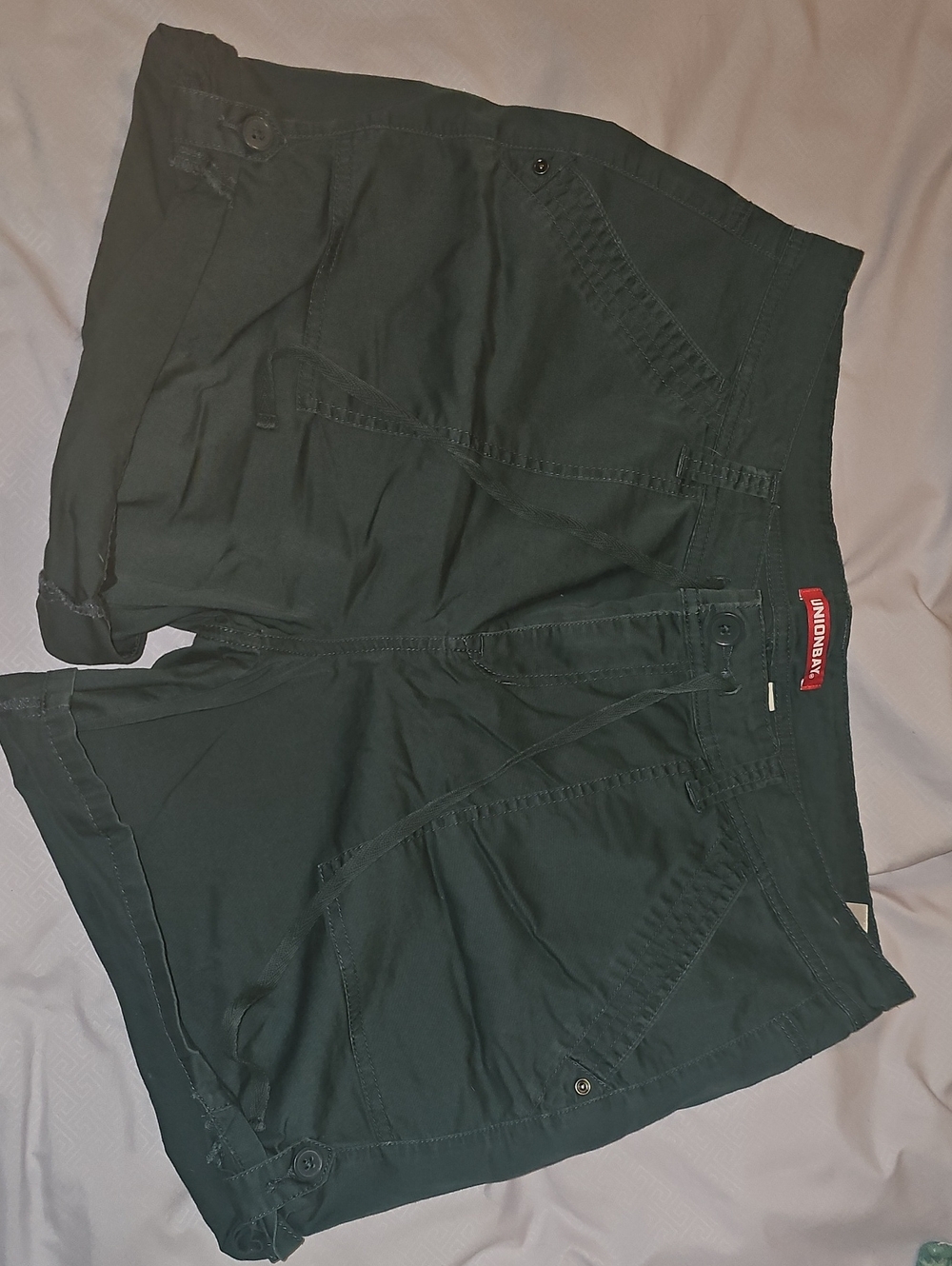 UNIONBAY Women's Dark Green Utility Shorts
